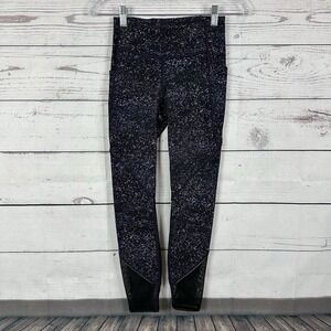 Lululemon Legging Womens 2 Gait Keeper 7/8 Tight Crystalline‎ Mesh Run Pockets